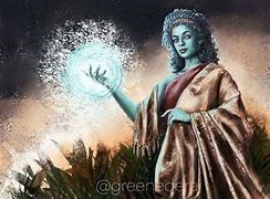 Female using a spell